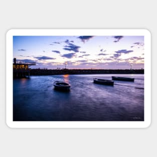 Boats at StKilda Pier, StKilda, Victoria, Australia. Sticker